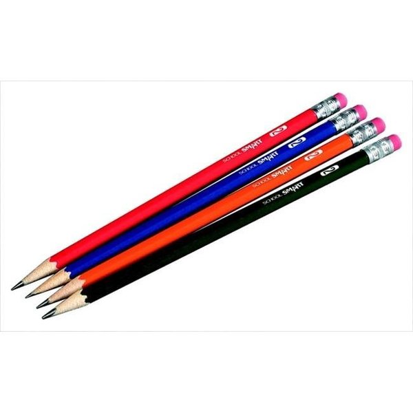 School Smart School Smart 085002 Non-Toxic Pencil With Latex-Free Eraser; Assorted Colors; Pack - 144 85002